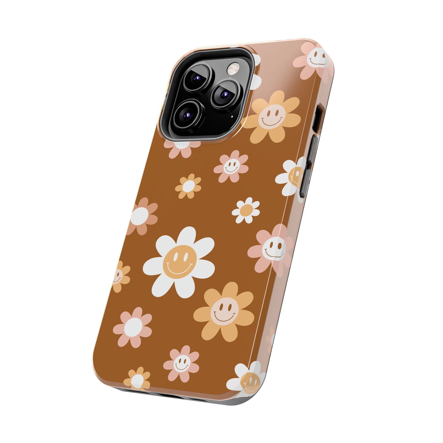 Smiley Flower Tough Phone Case - Cute Floral Design for Trendy Protection