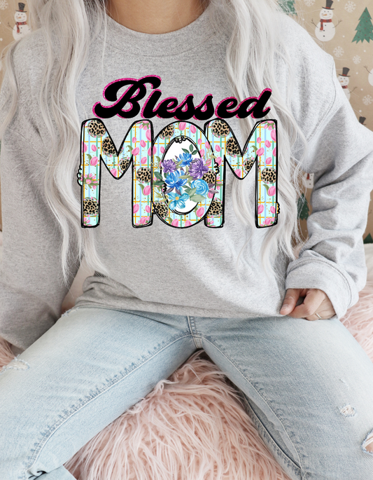 Blessed Mom Flowers - Digital Download