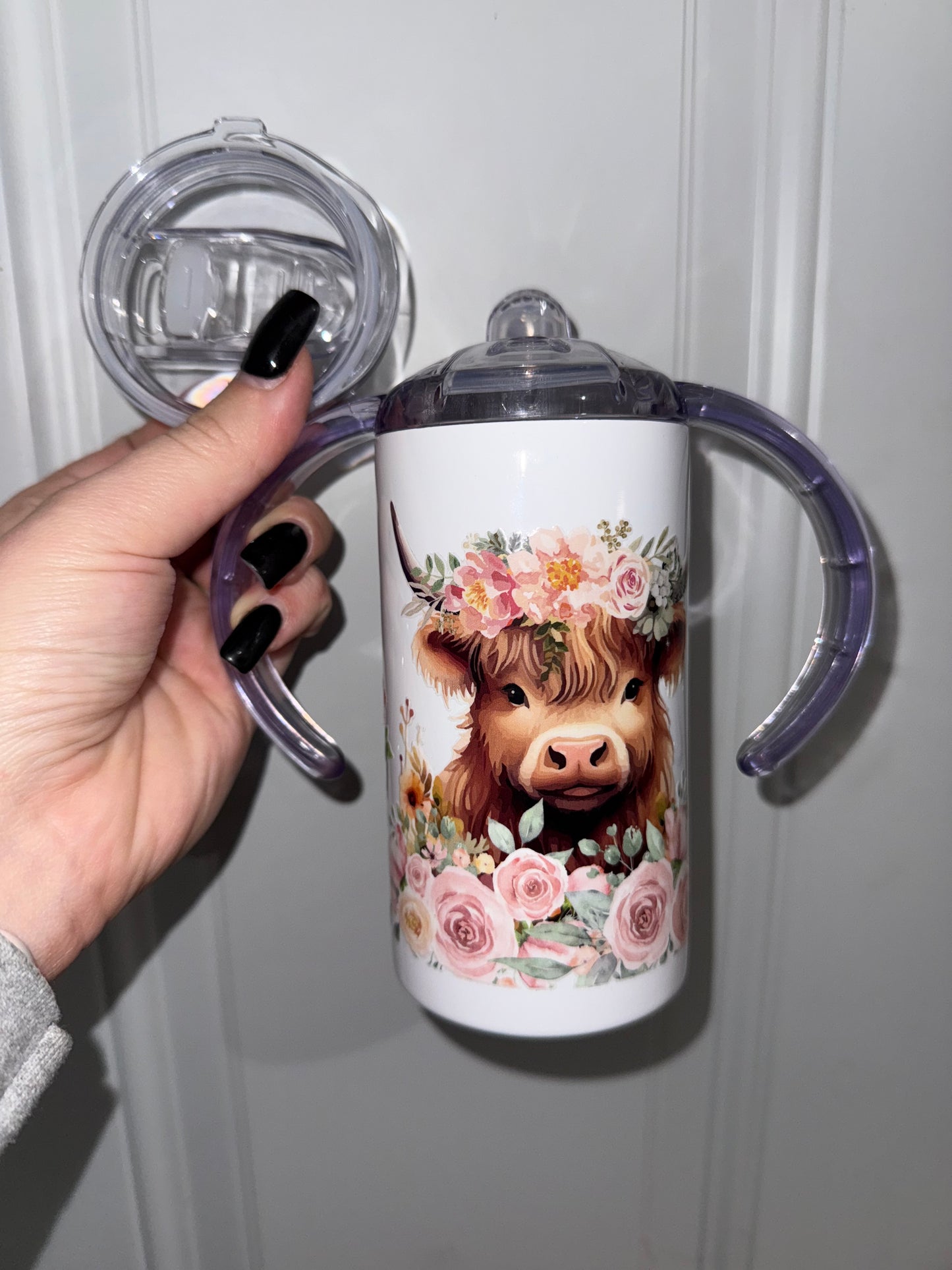 12 oz Highland Cow UVDTF Sippy/Trainer