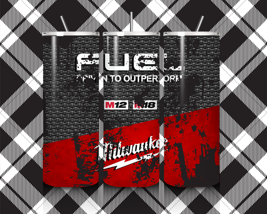 20oz Red & Black Milwaukee Fuel Tumbler