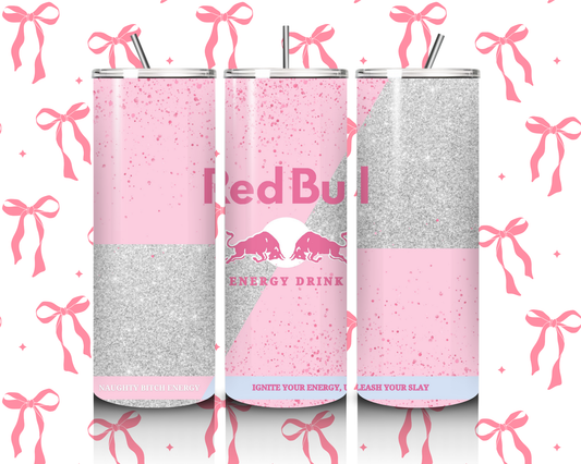 20oz Pink Redbull Tumbler