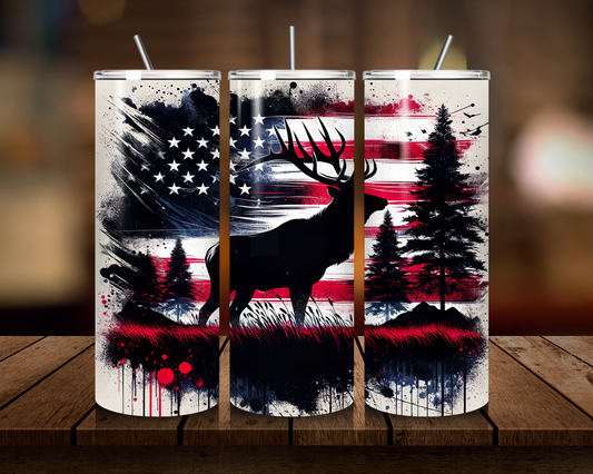 20oz Patriotic Elk Tumbler