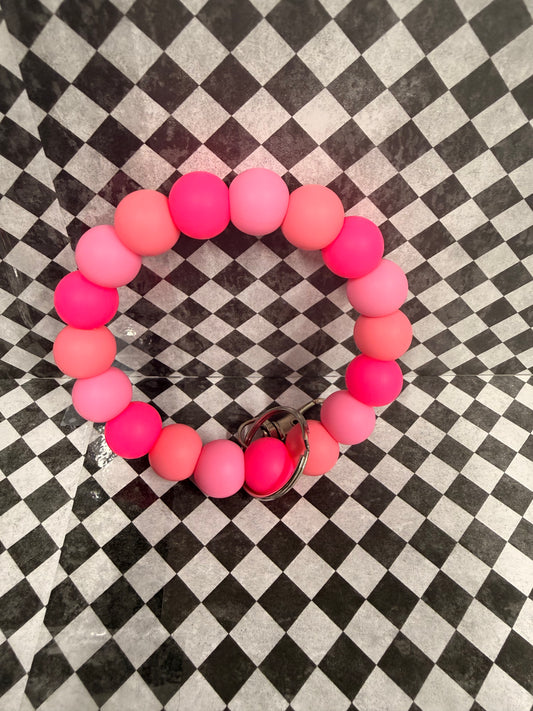 Pink Silicone Wristlet