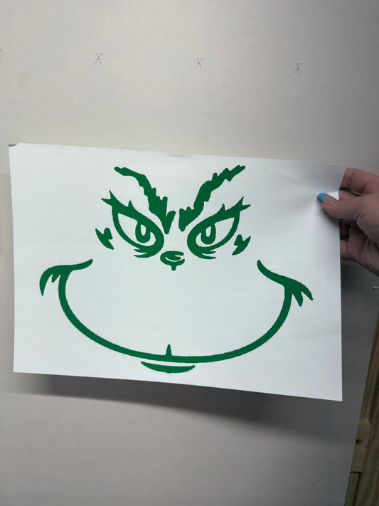 Grinch Face- TRANSFER ONLY