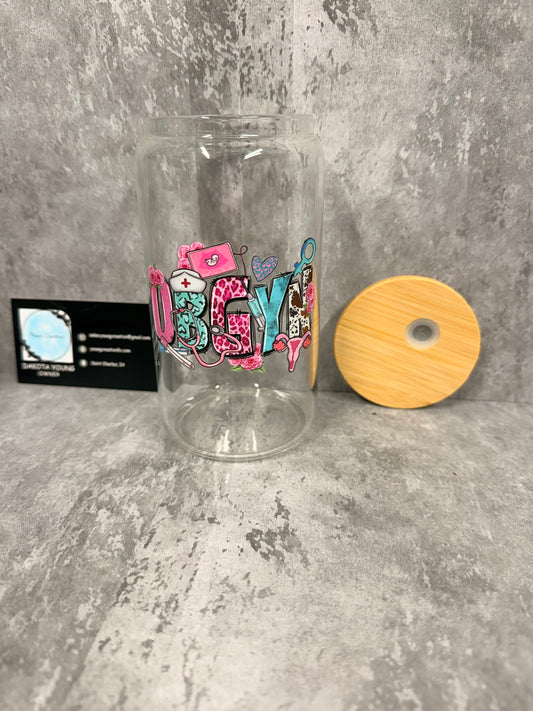 OBGYN 16oz Glass Libby Cup