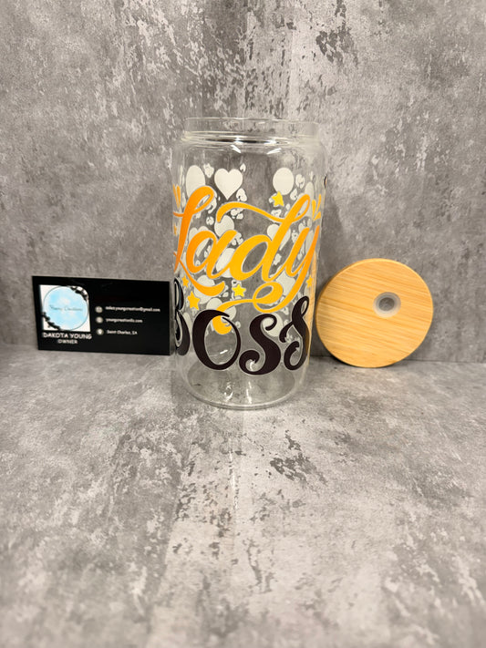Lady Boss 16oz Glass Libby Cup