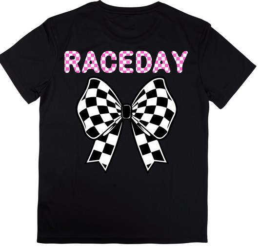Pink Raceday with bow - Digital Download